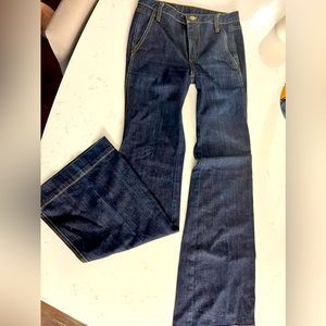 Tory Burch Flare High Rise White Jeans sz 25